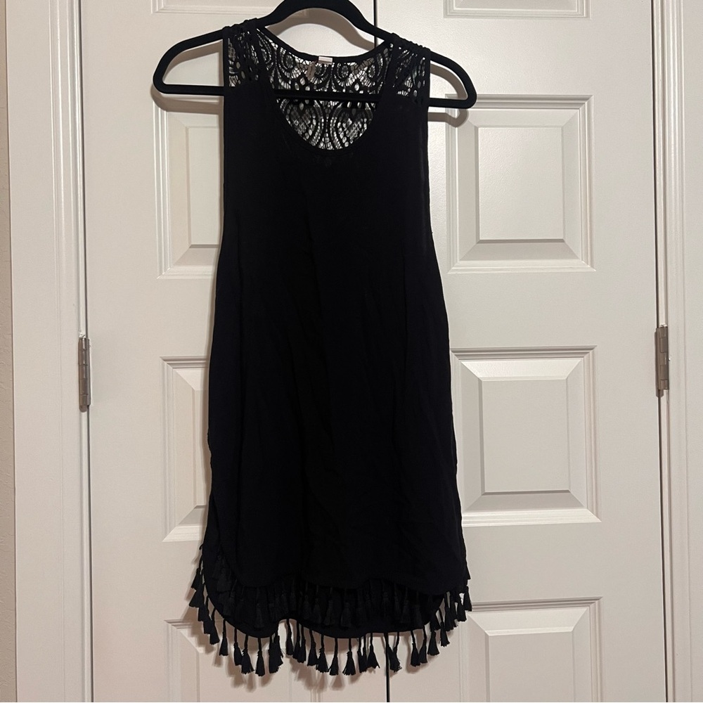 Black Lace Swim Coverup